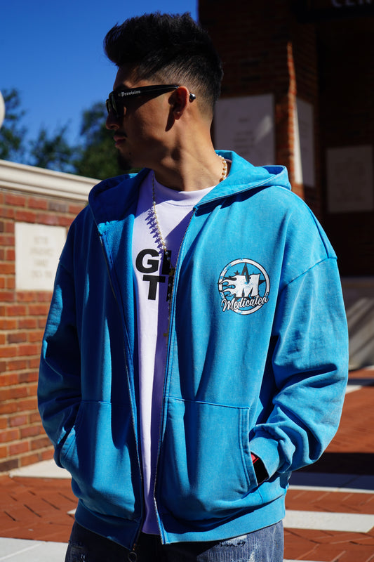 Chill Blue Zip Up Hoodie